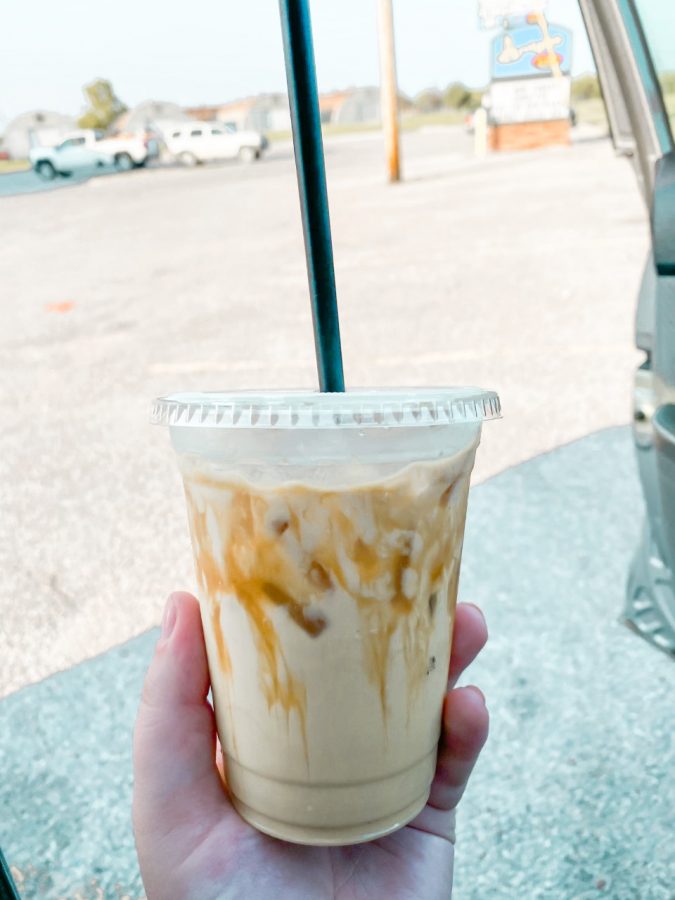 Pictured is the infamous iced Beanery mocha.