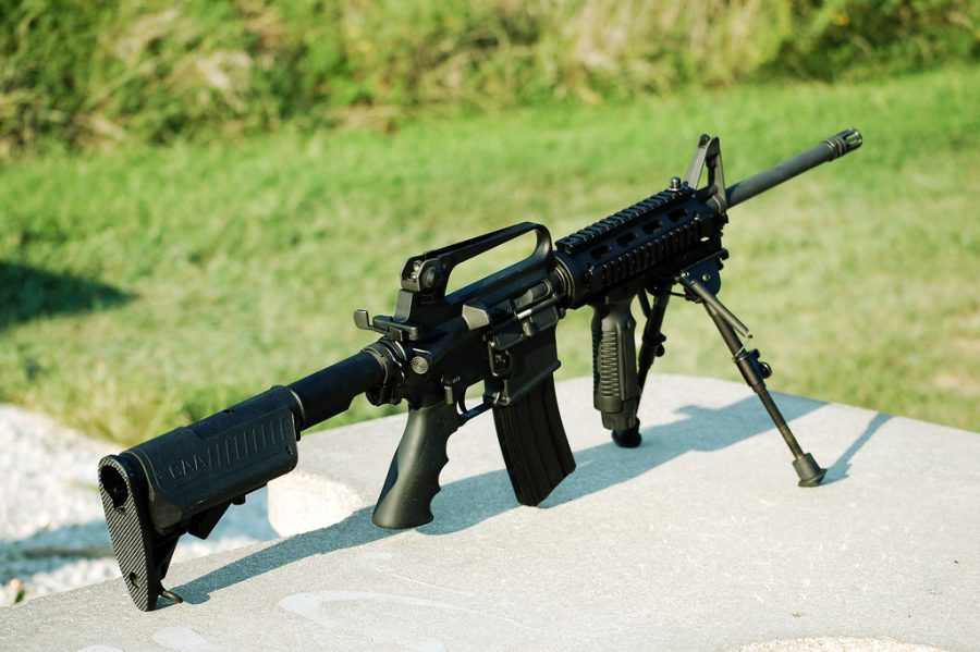 DPMS AR-15 5.56/.223 by -Piskami is licensed under CC BY-NC 2.0.
