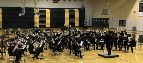 Performing together, concert band students from Burke, Buena Vista and Westview put on a performance in the Burke gym. The combined performance was meant to help the two new programs learn how to host a show.