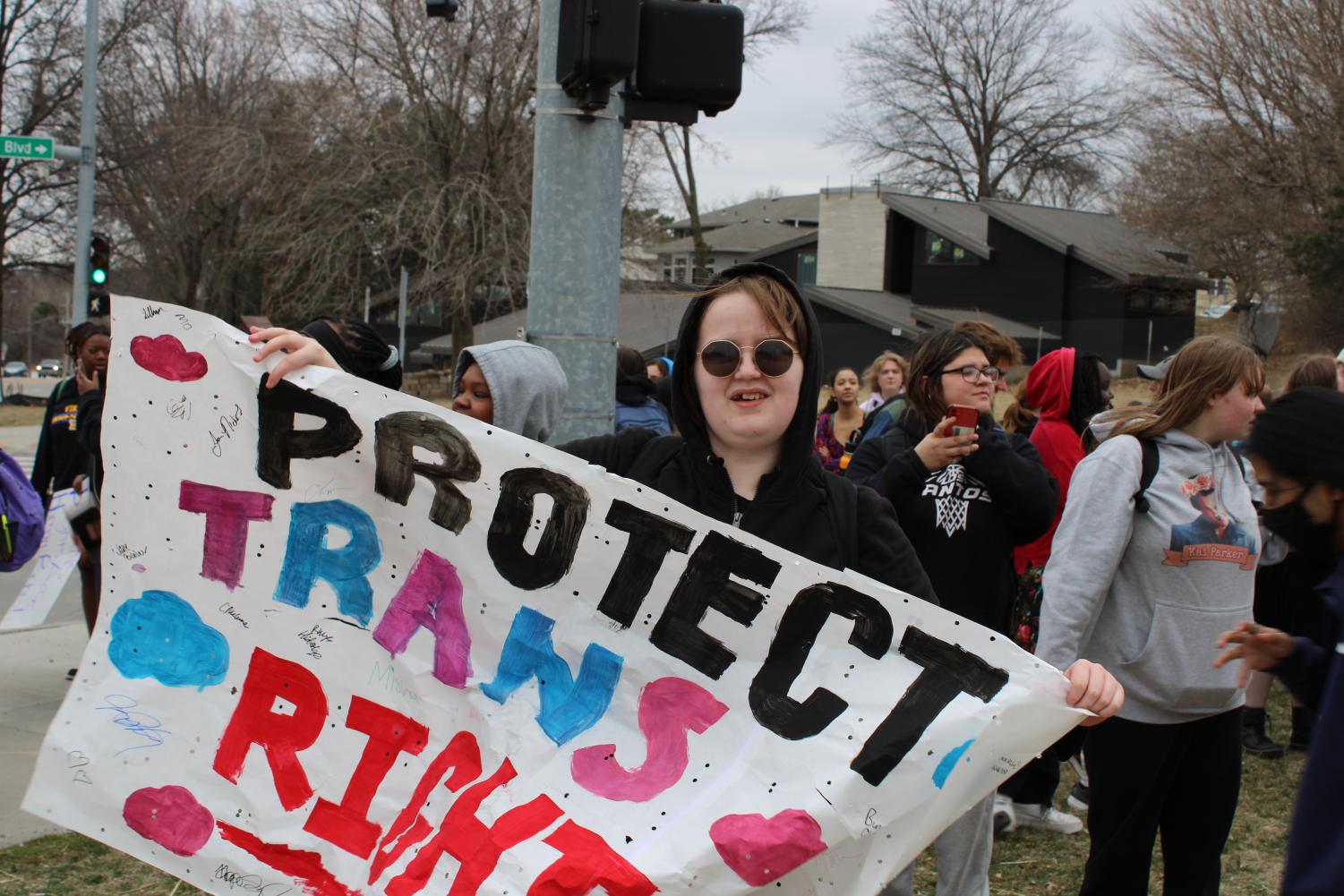 Students hold walkout in protest of LB 574 and LB 575