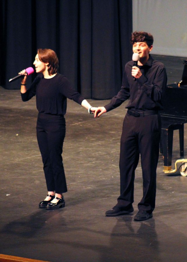 Lucy Reid (12) and Keegan Spence (12) duet the song "Time Stops" from "Big Fish."