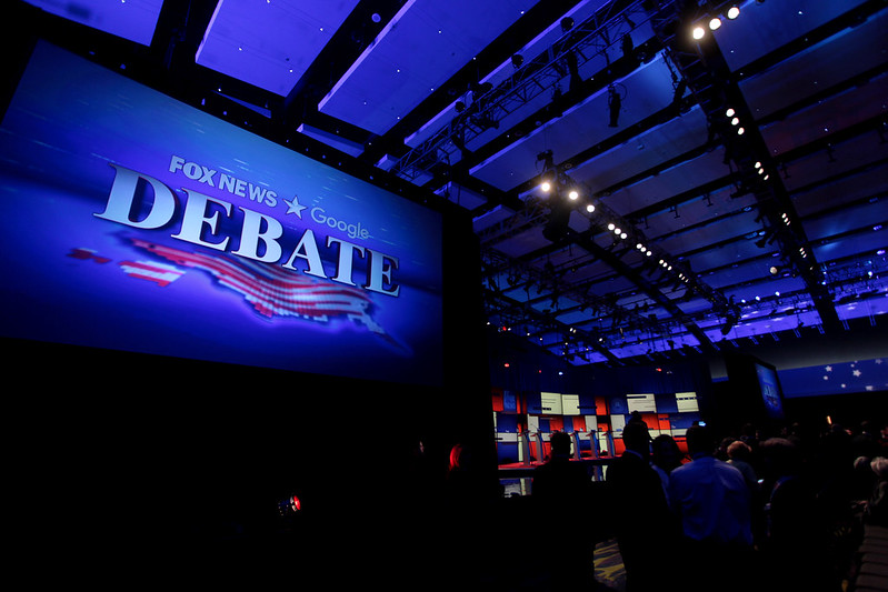 "Republican Party debate stage" by Gage Skidmore is licensed under CC BY-SA 2.0.