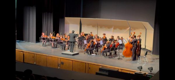 Burkes Chamber Orchestra plays through their final piece, Ironwork, during their first concert.