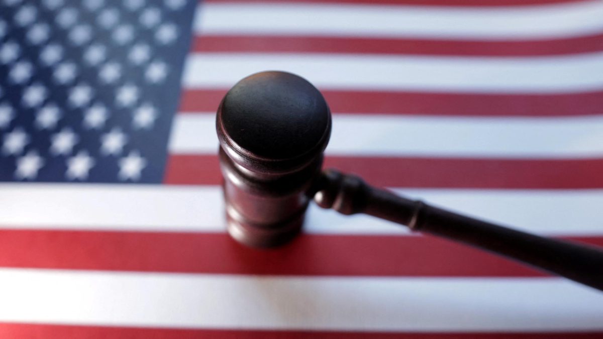 U.S. flag and Judge gavel are seen in this illustration taken, August 6, 2024.