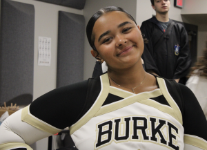 Senior Anorah Wade smiles for a photo during Show Choir class.