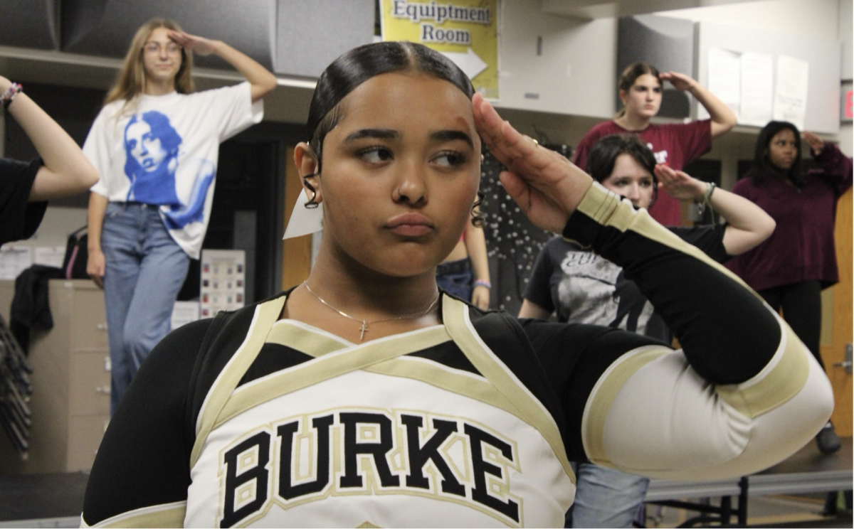 Senior Anorah Wade practices routines in class.